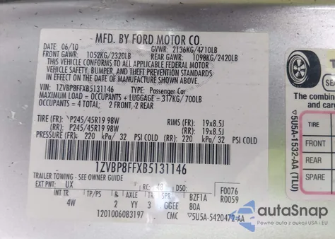 2011 Ford Mustang Gt Premium z USA, uszkodzony, nr VIN 1ZVBP8FFXB5131146